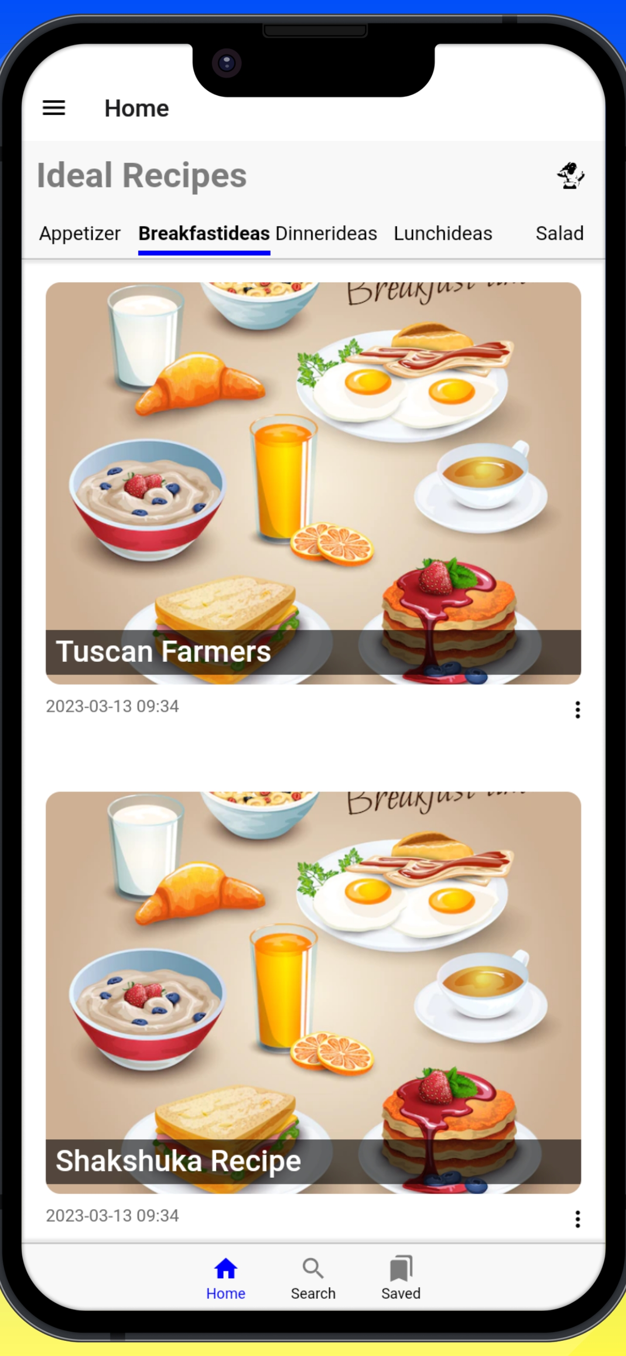 Ideal Recipes App
