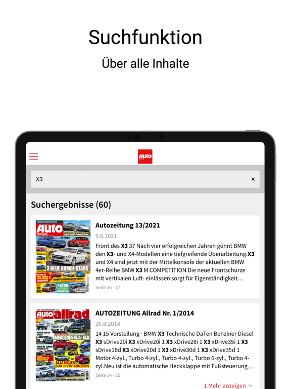 AUTO ZEITUNG ePaper iPad app afbeelding 3