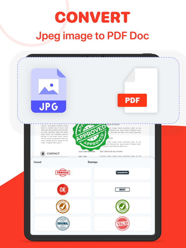 ‎PDF Dönüştürücü, Word'den PDF'ye Ekran Görüntüsü