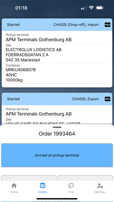 LTMS - Driver App Screenshot
