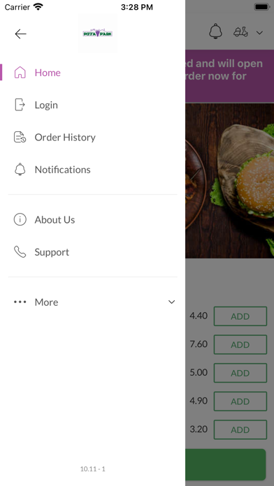 Pizza Park. Screenshot