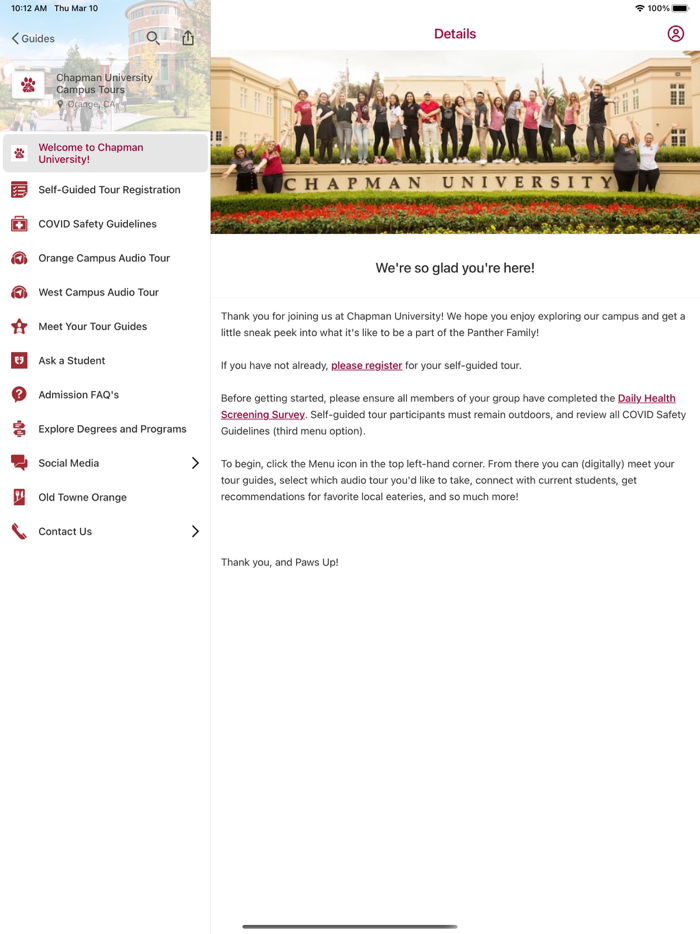 Chapman University Visitors