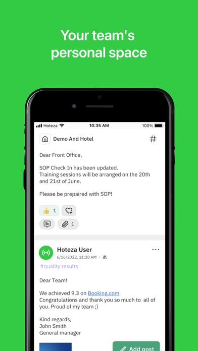 Hoteza Staff Screenshot