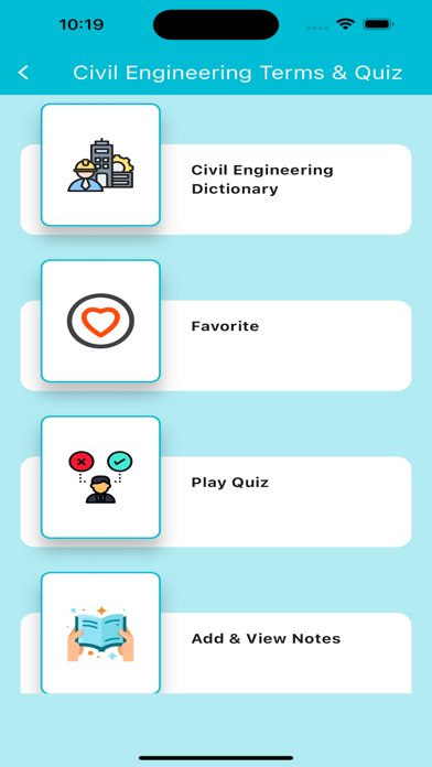 Civil Engineering Terms & Quiz Screenshot