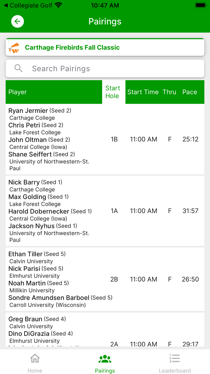 Intercollegiate Golf