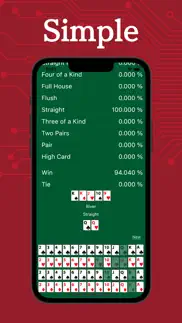 poker hand calc:texas hold'em iphone screenshot 2