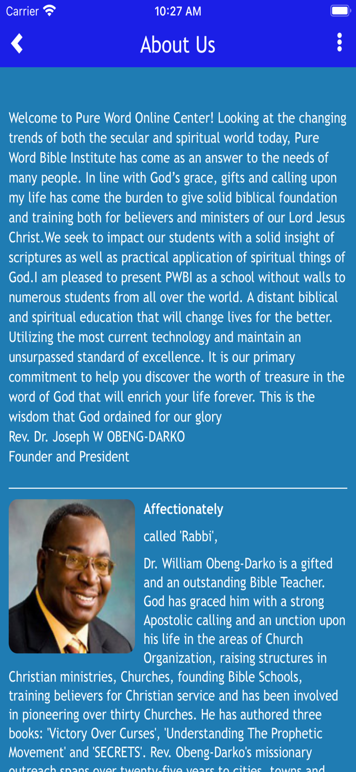 Rev Dr William Obeng-Darko
