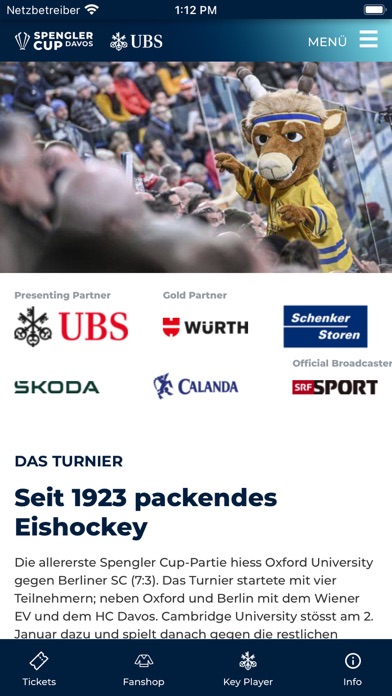Spengler Cup Davos (offiziell) Screenshot