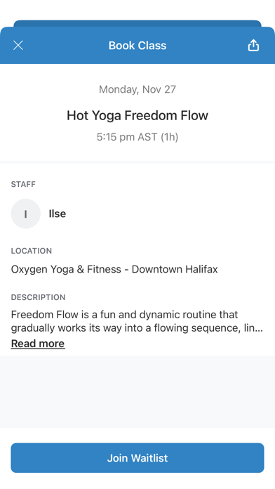 Oxygen Yoga & Fitness Screenshot