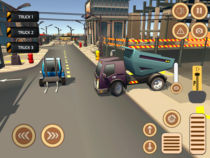 Cartoon Truck And Forklift