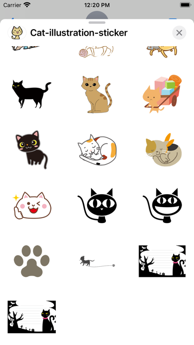 Cat illustration sticker Screenshot