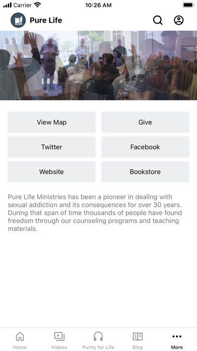 Pure Life Ministries Screenshot