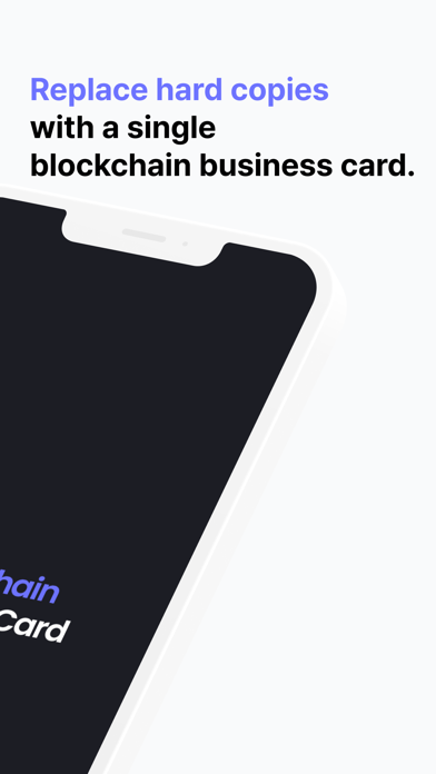Blockchain Business Card Screenshot