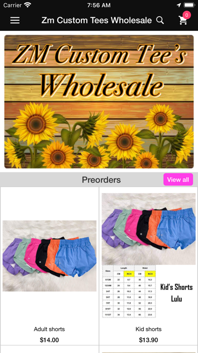 Zm Custom Tees Wholesale Screenshot