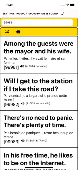 Game screenshot Speak French - 100,000 Phrases mod apk