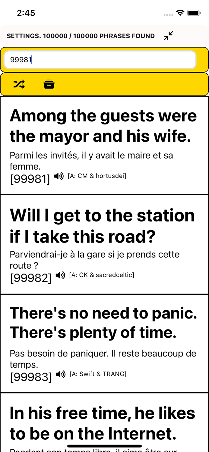 Speak French - 100000 Phrases