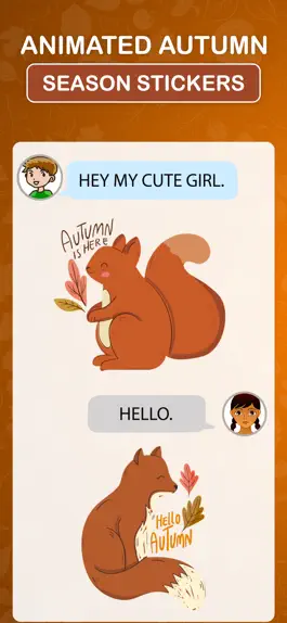 Game screenshot Animated Autumn Season Sticker apk