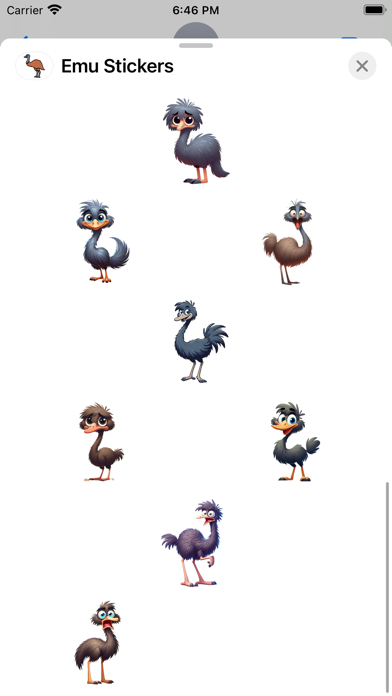 Screenshot #3 pour Emu Stickers