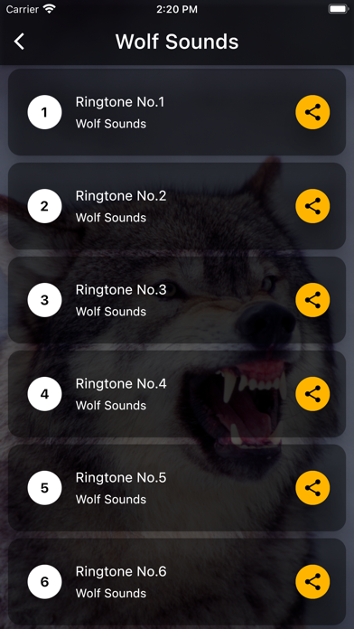 Wolf Sounds Ringtones Screenshot