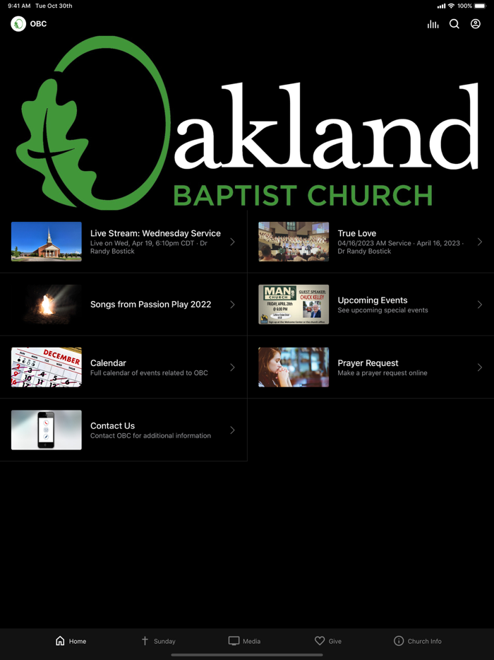 Oakland Baptist Church OBC