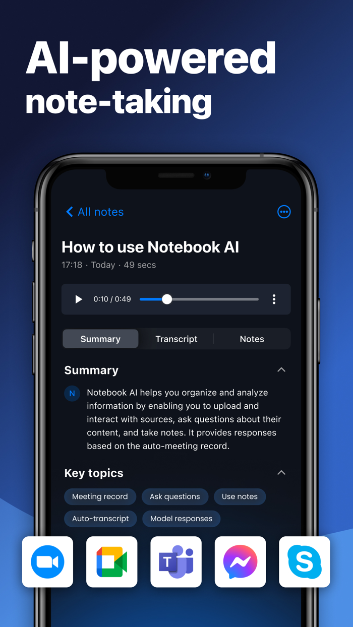 AI Voice-Memos Summary, Chat