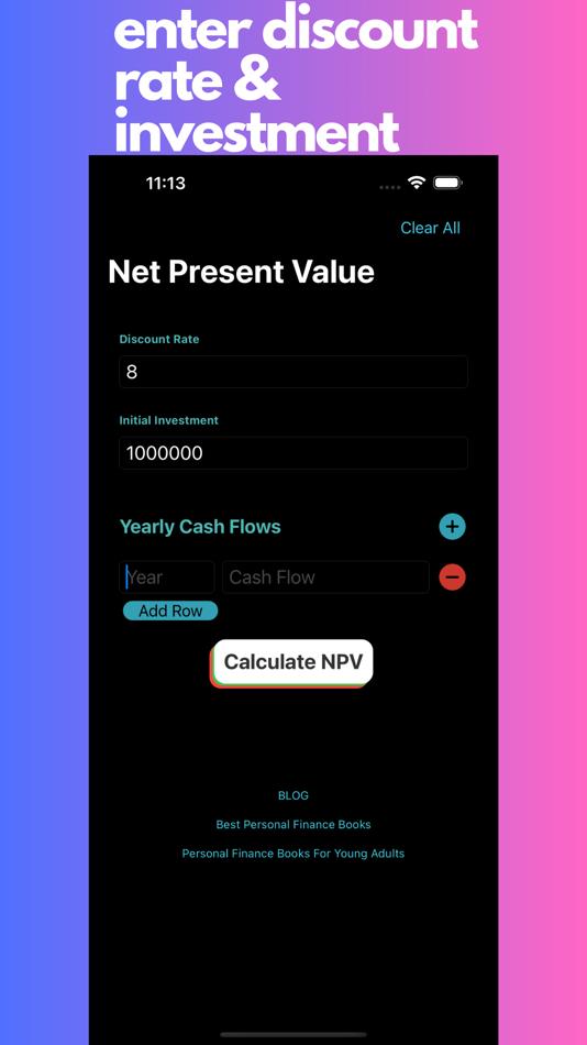 #2. NPV Calculator (iOS) 由: SUMEET SINHA