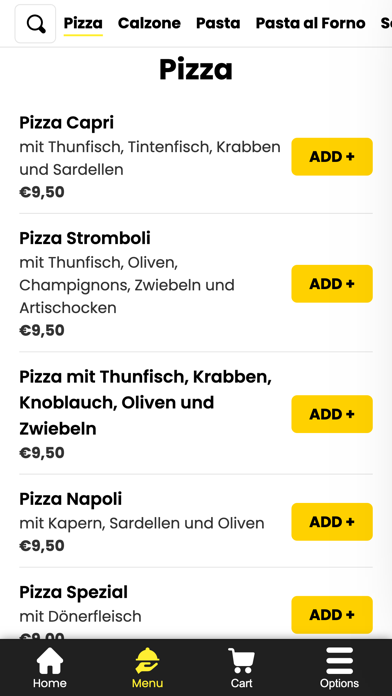 Eutinger Pizzaservice Horb Screenshot