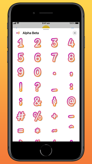 Alpha Beta Stickers Screenshot