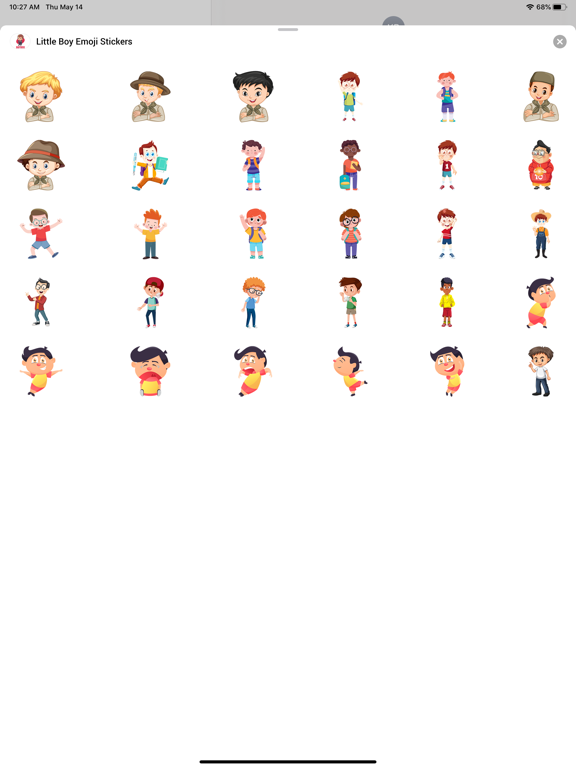 Screenshot #5 pour Little Boy Emojis