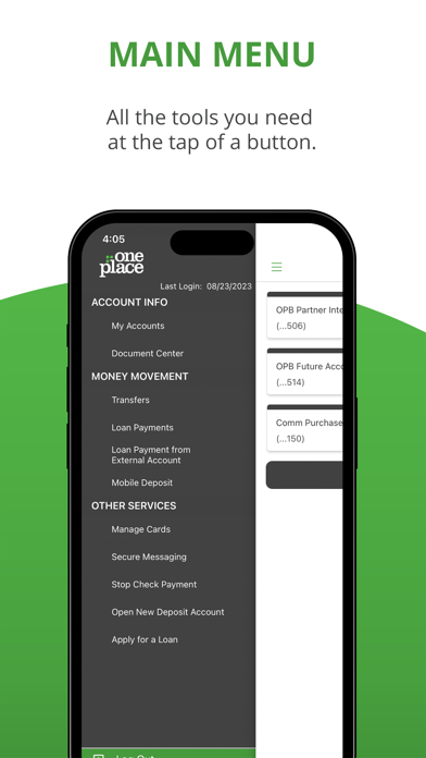OnePlace Basic Banking Screenshot