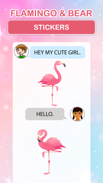 Screenshot #3 pour Flamingo & Bear Stickers