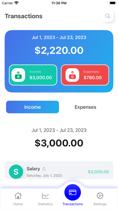 Wallet Board Screenshot