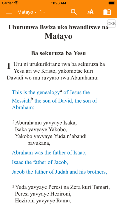 Kirundi Bible Screenshot