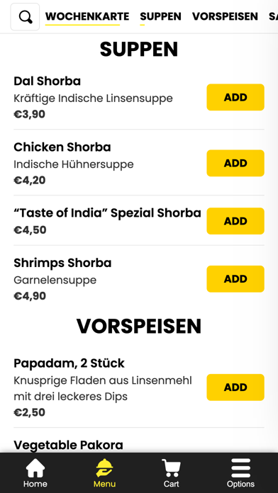 Taste of India München Screenshot
