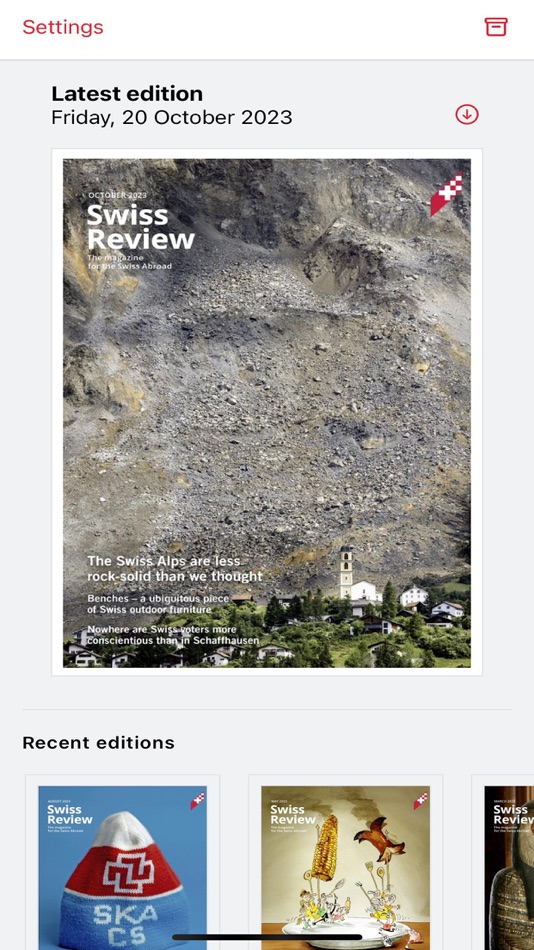 #1. Swiss Review (iOS) By: Auslandschweizer-Organisation