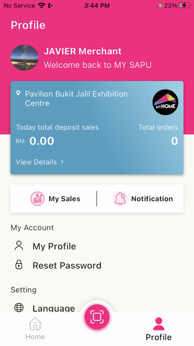 SAPU Merchant App Screenshot