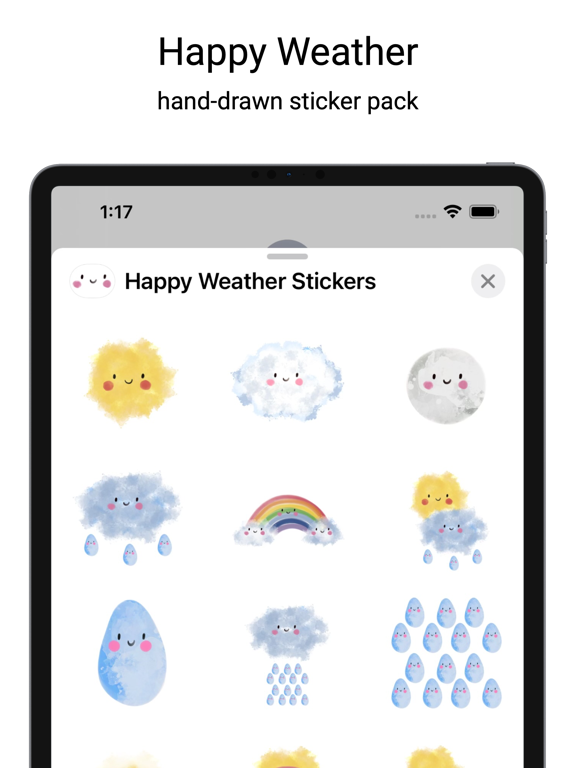 Screenshot #4 pour Happy Weather Stickers