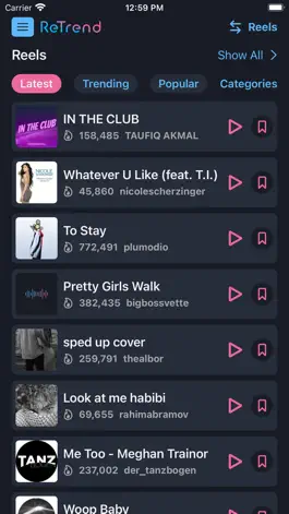 Game screenshot ReTrend: Reels Trending Sounds mod apk