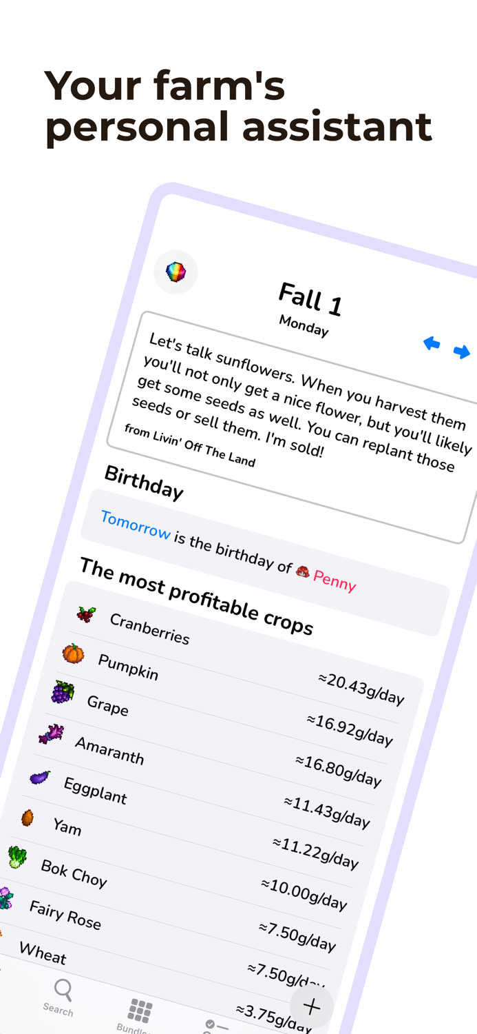 Assistant for Stardew Valley