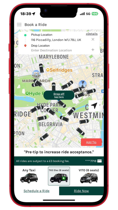 Taxiapp UK: London Black Cab Screenshot