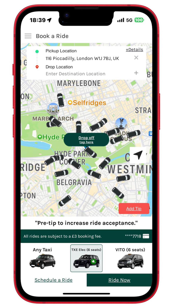 Taxiapp UK London Black Cab