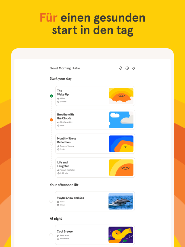 ‎Headspace: Meditation & Schlaf Screenshot