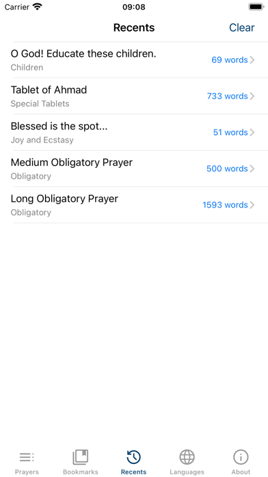 Prayer Book Screenshot