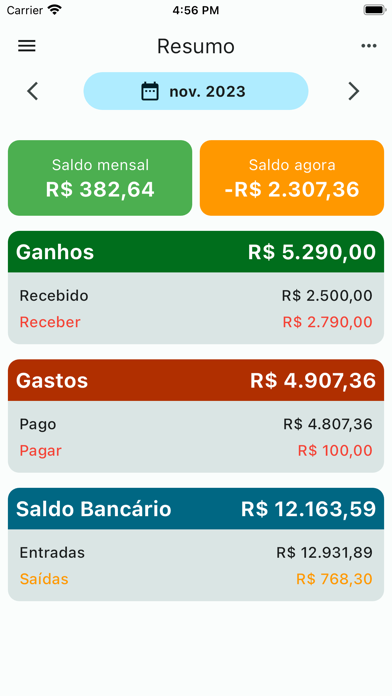 Minhas Contas X Screenshot