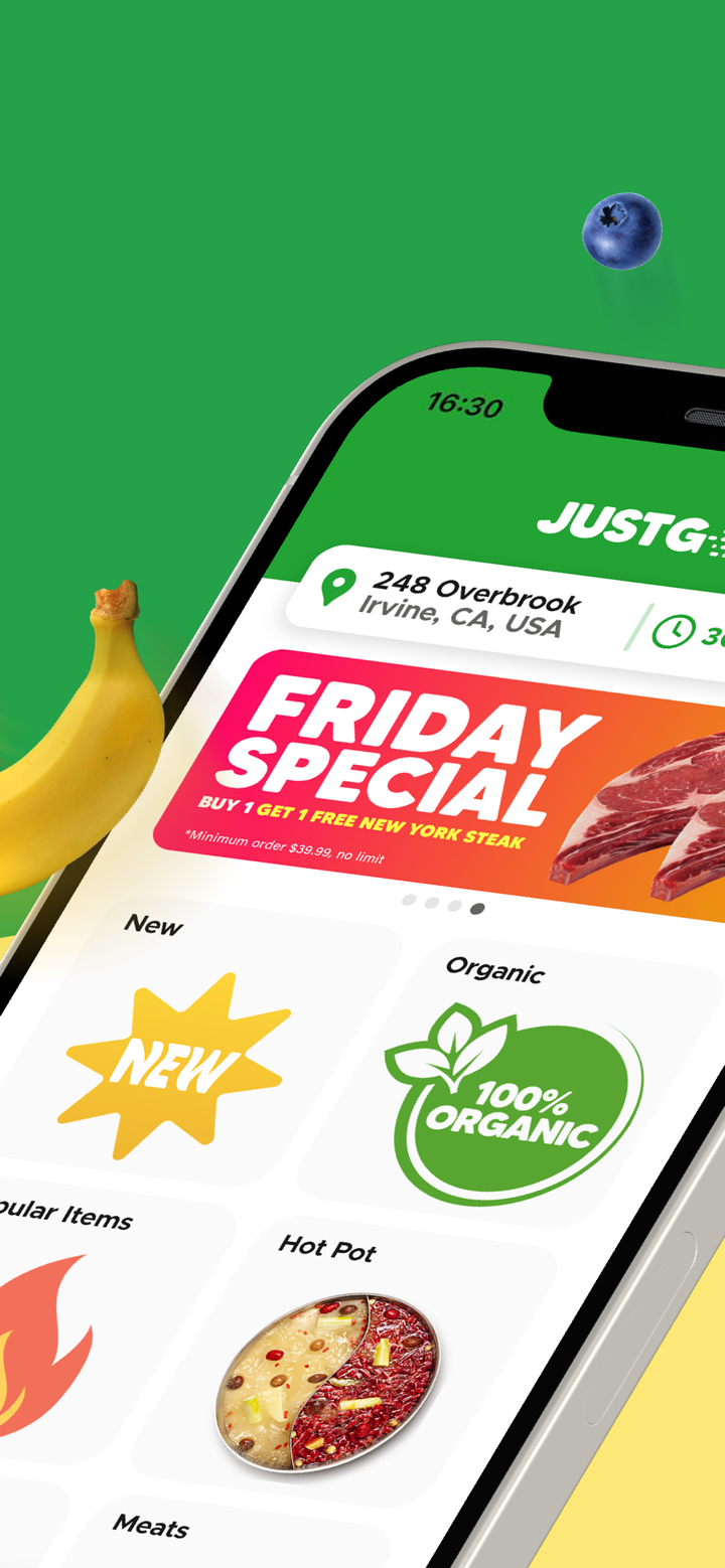 JustGo - Fast Grocery Delivery screenshot 2