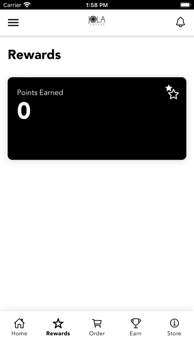 Jola Coffee Rewards Screenshot