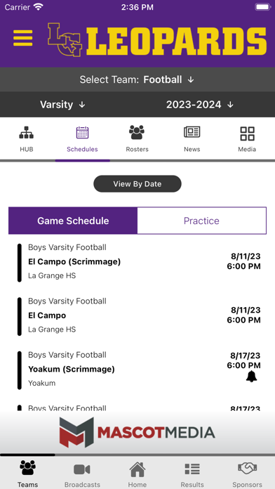 La Grange Leopards Athletics Screenshot