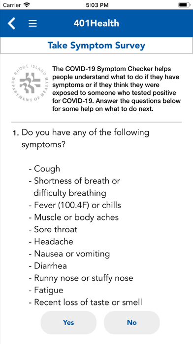 401Health Screenshot