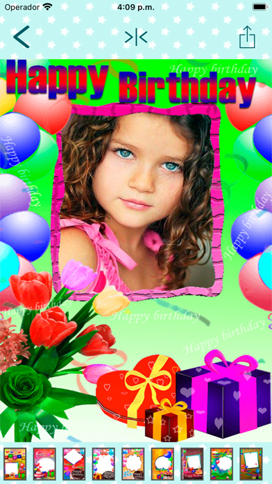 Happy birthday frames cards . Screenshot