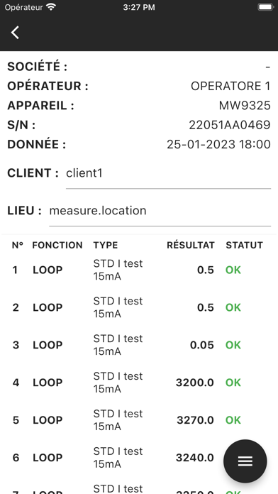 SEFRAM REPORT Screenshot